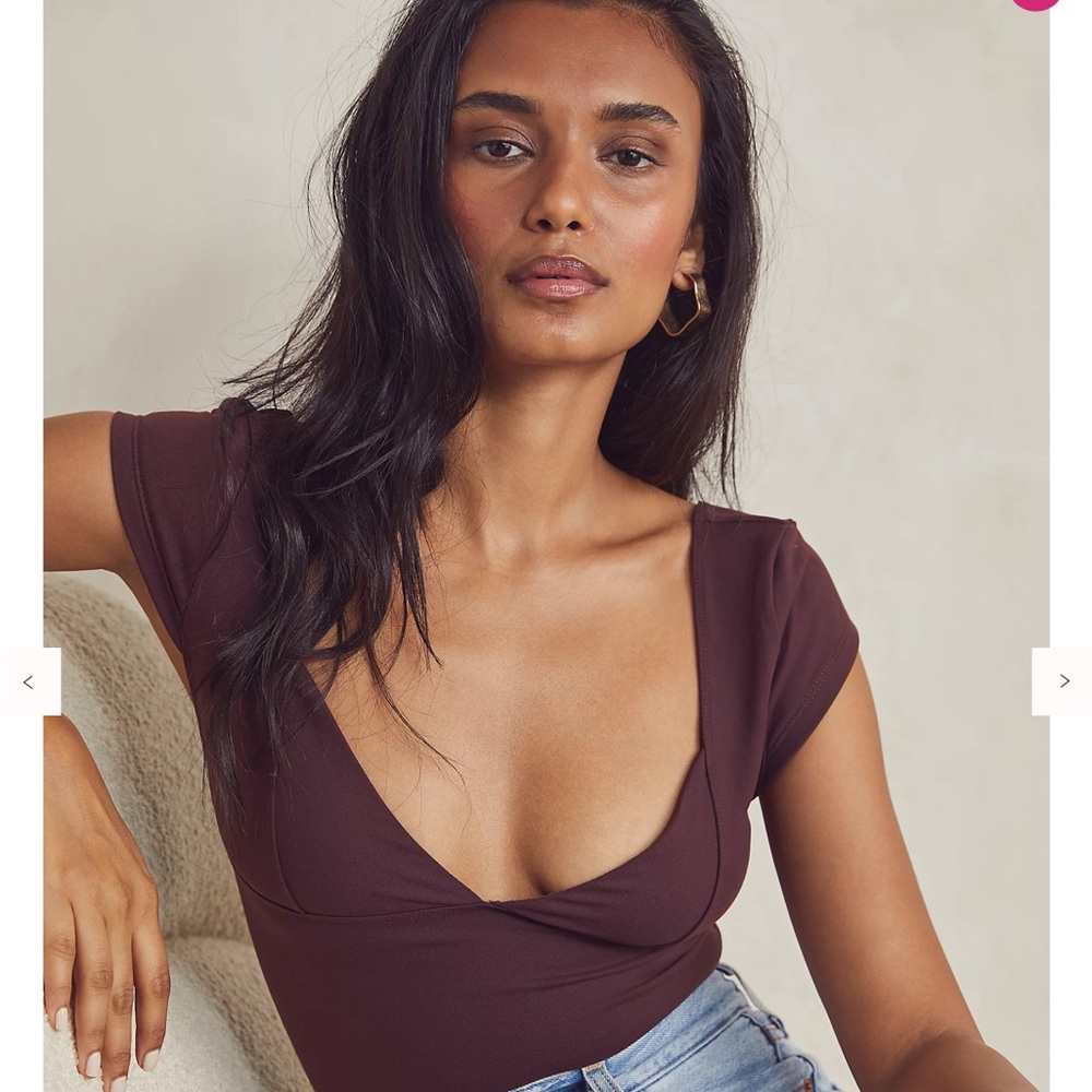 Free People bitter chocolate Brown top
